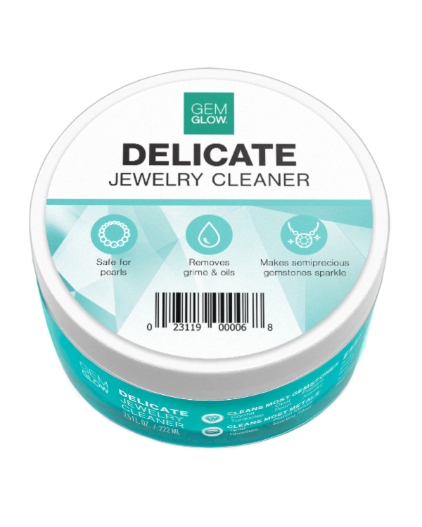 Top label of a jar of Delicate Jewelry Cleaner