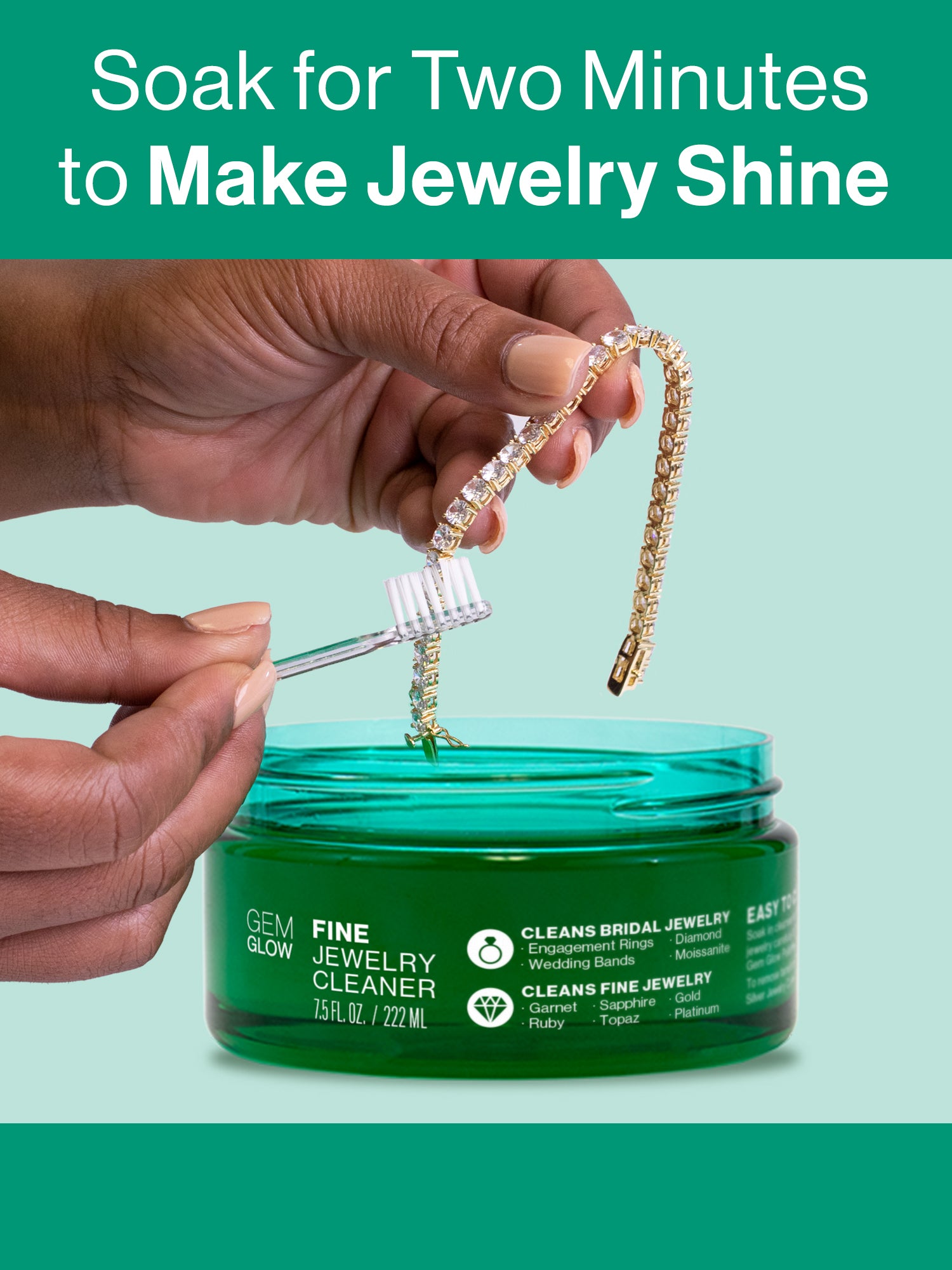 Fine Jewelry Cleaner– Gold & Diamond Safe | Gem Glow®