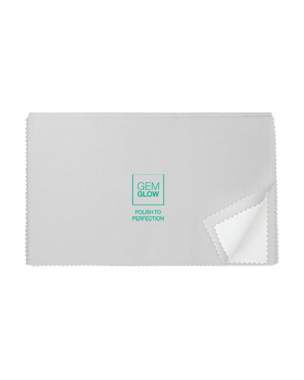 Gold & Silver Polishing Cloth with a corner folded