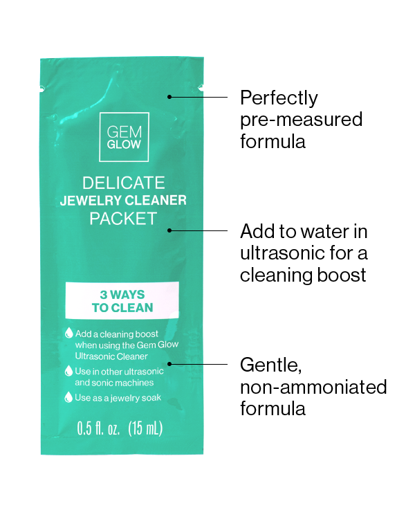 Jewelry Cleaner Packet with Callouts