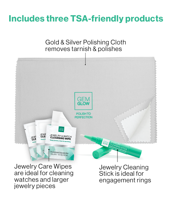On-The-Go Jewelry Care Kit with callouts